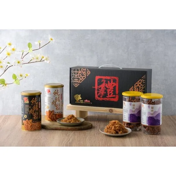 御品三寶禮盒四入｜100%純豬肉鬆搭肉絲