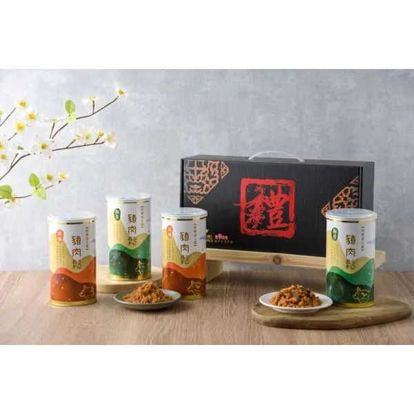 福祿雙全豬肉鬆禮盒四入｜原味海苔雙享受