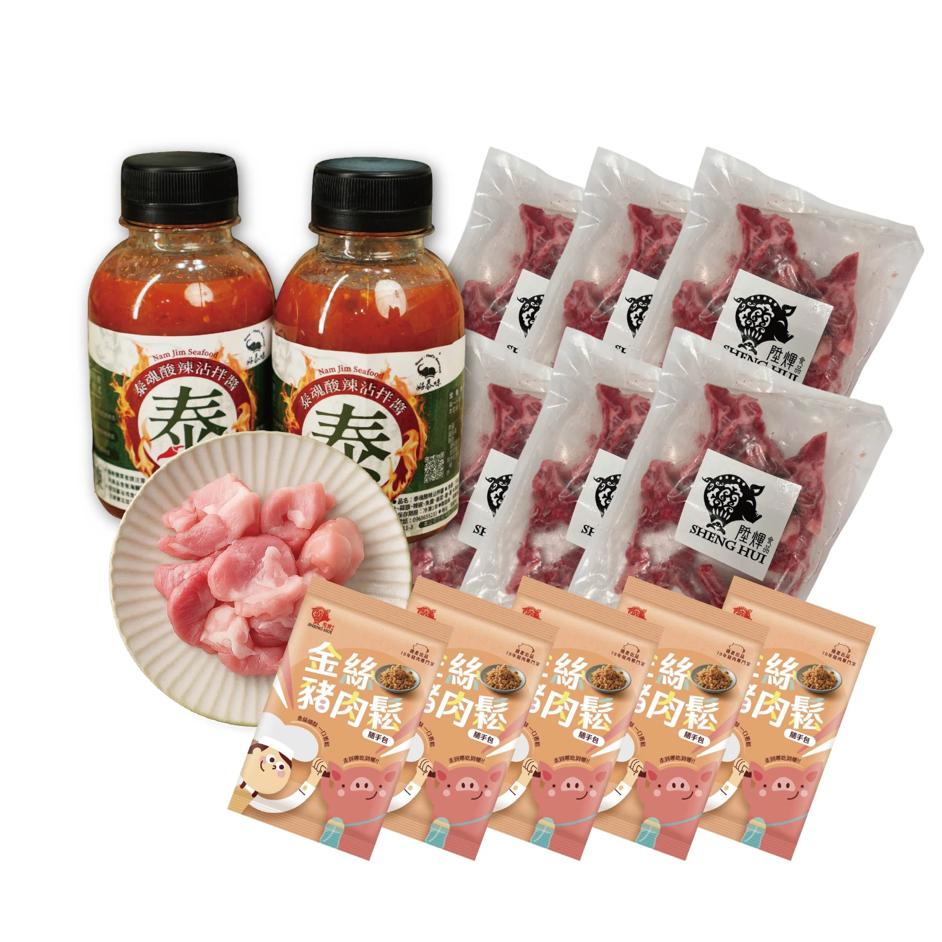 2號組 泰魂酸辣火山排骨｜肉霸雙火山排骨組