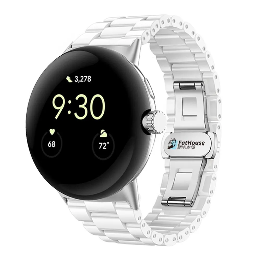 Google Pixel Watch 5 4 3 2 45MM 41MM 陶瓷錶帶 手錶錶帶 錶帶 抗刮耐磨超透亮