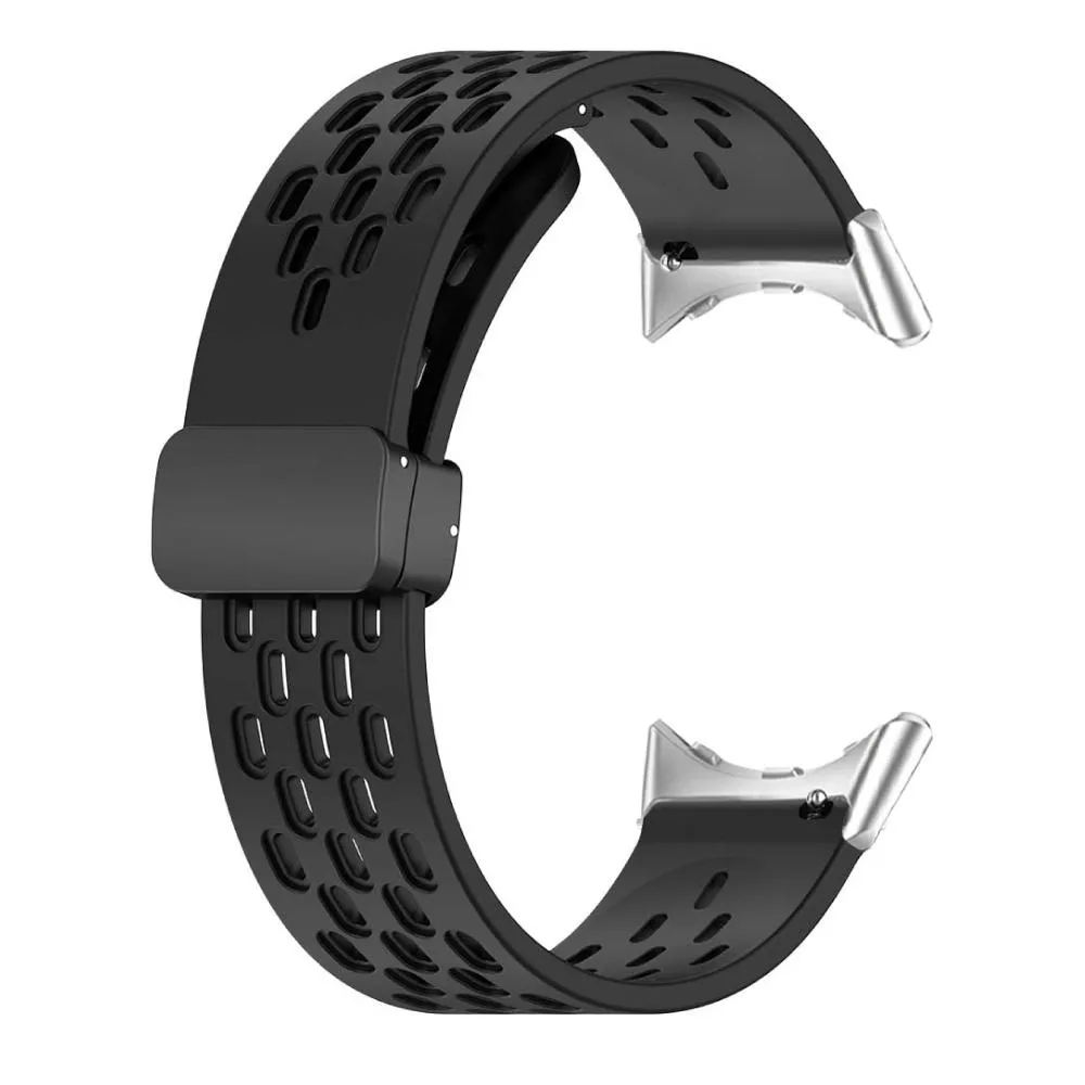Google Pixel Watch 2 矽膠錶帶 磁吸錶帶 透氣錶帶 洞洞 錶頭錶帶