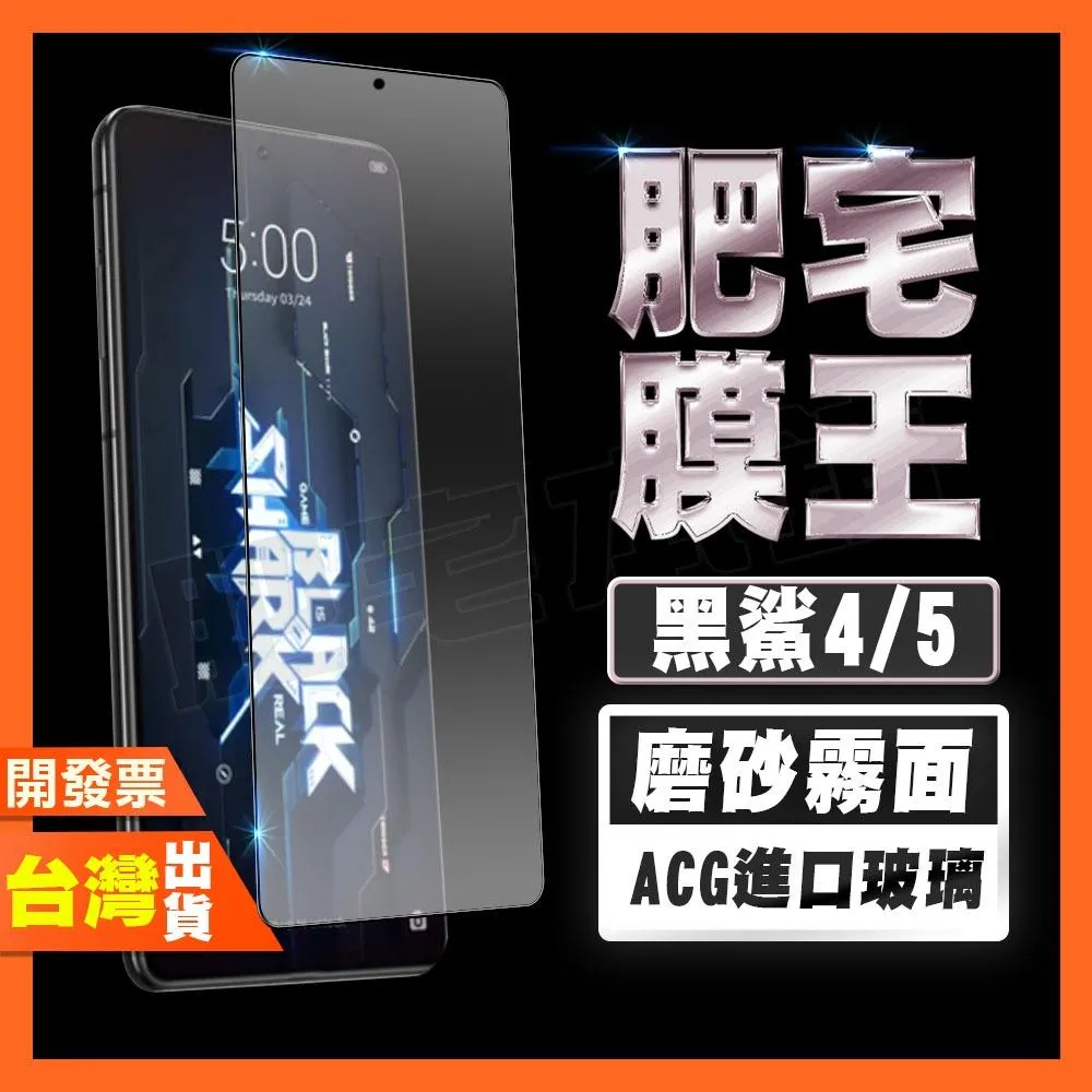 小米 黑鯊 5 RS 4 4S PRO 磨砂 霧面 鋼化膜 保護貼 肥宅膜王