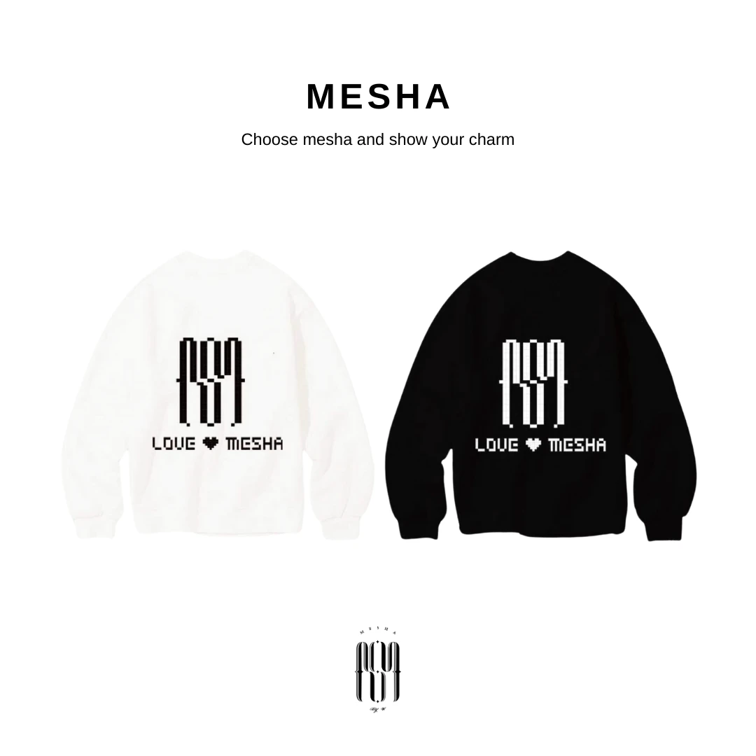 【MESHA】馬賽克｜大學T(2色)