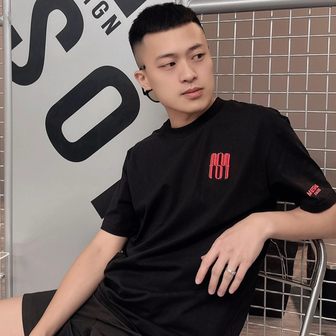 【MESHA】刺繡Logo｜桃色風暴 · 黑粉