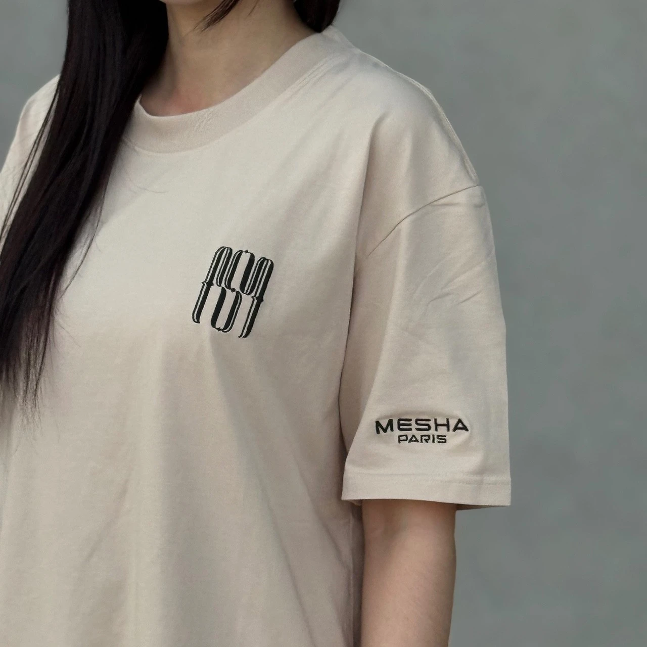 【MESHA】刺繡Logo｜沙荒丘 · 黑標