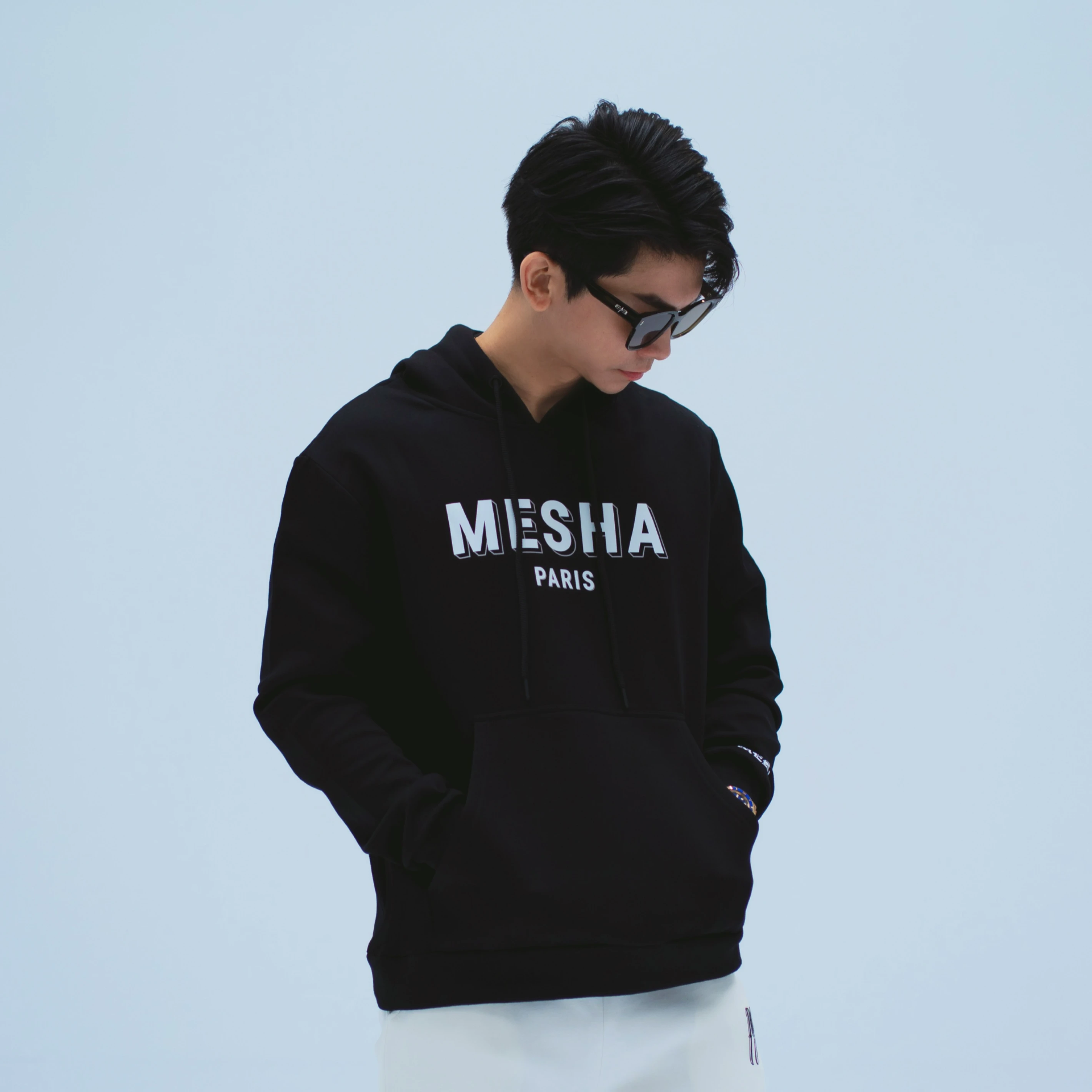 【MESHA】疊幻文字｜連帽T
