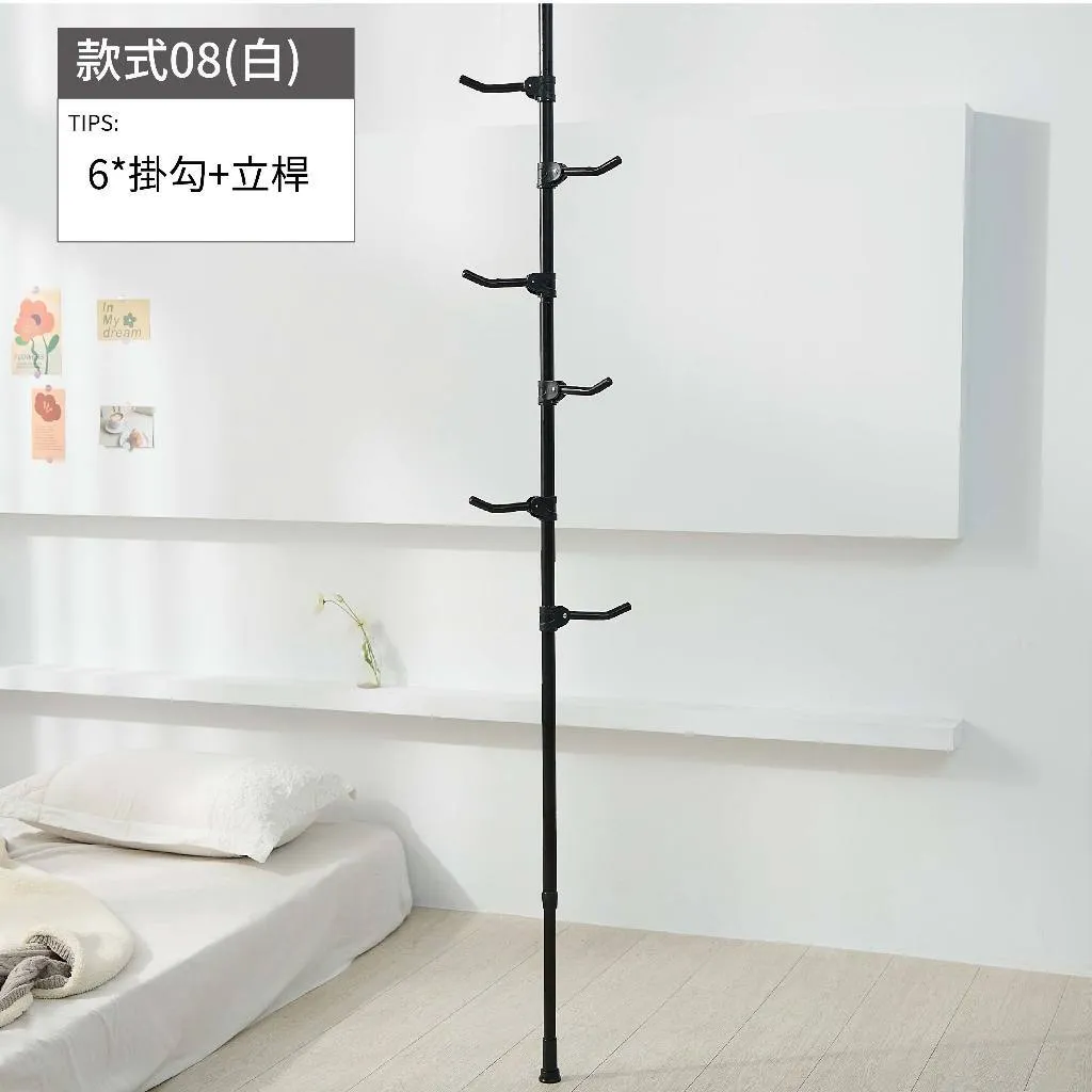 頂天立地衣架 六掛勾 掛衣架｜臥室／玄關／租屋｜台灣製免鑽牆 增加掛衣空間