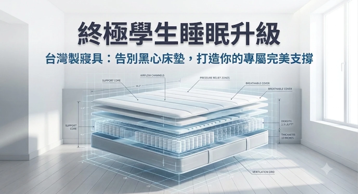【凱文哥】台灣製多段式人體工學床墊 MIT單人/學生機能床墊（高回彈泡棉款／飯店級獨立筒款）｜買就送質感枕頭｜租屋宿舍加床首選 (經實測抗陷／現貨免運直送)@SHAN