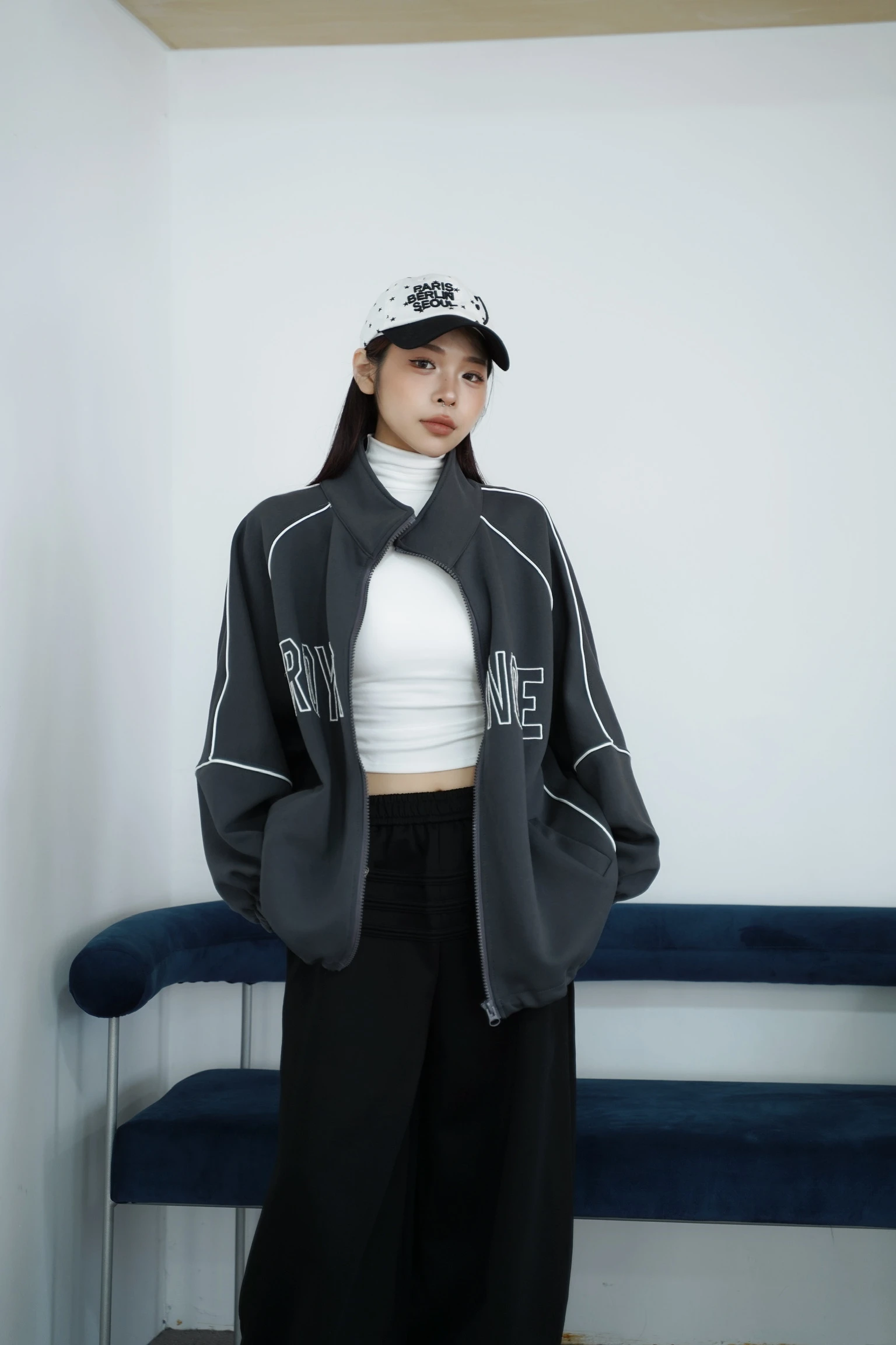 經典不敗✨ROYRNOlE翻領滾邊太空棉運動外套 //4色
