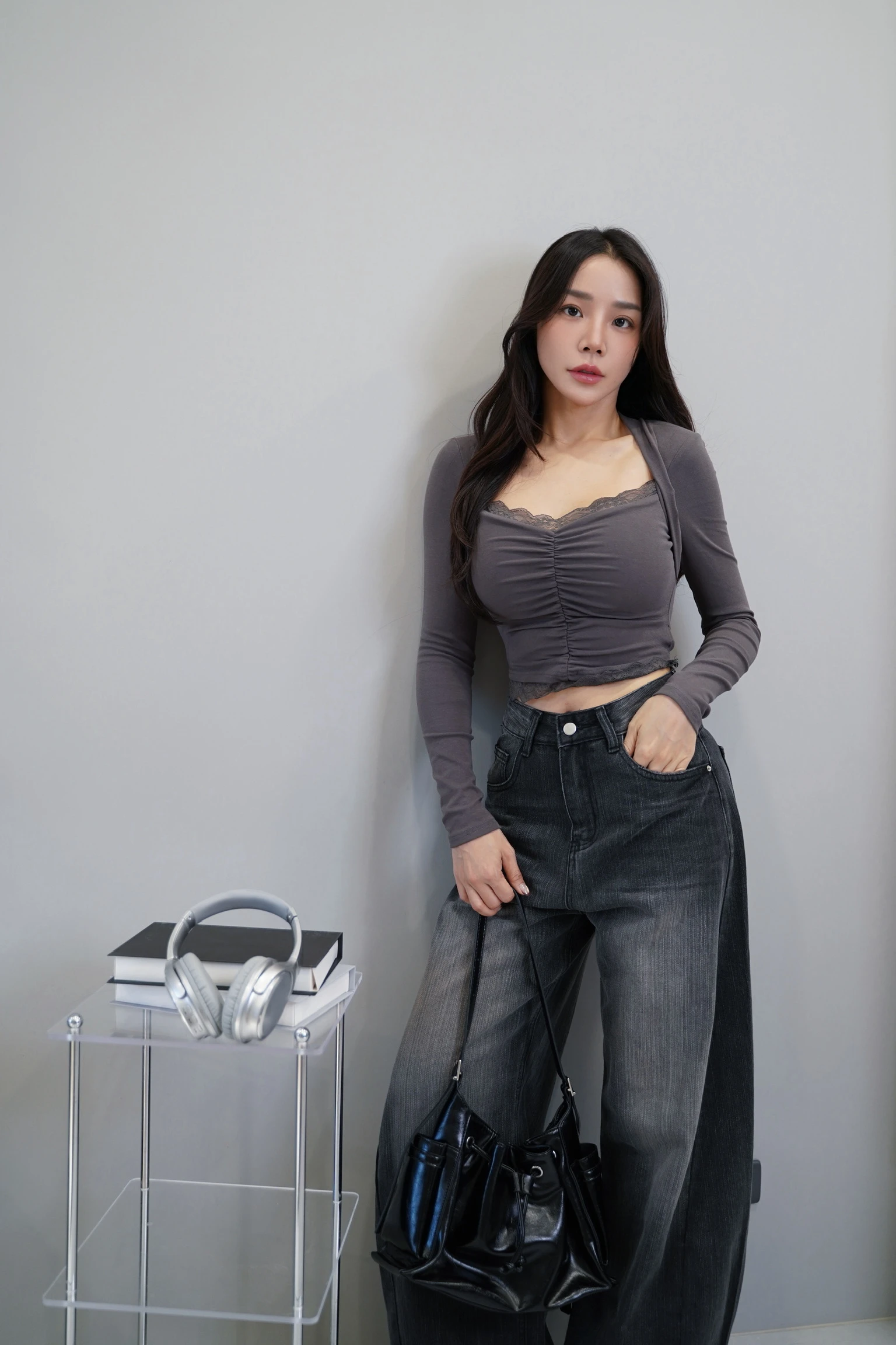 法式甜美感|假兩件蕾絲罩杯上衣 //4色