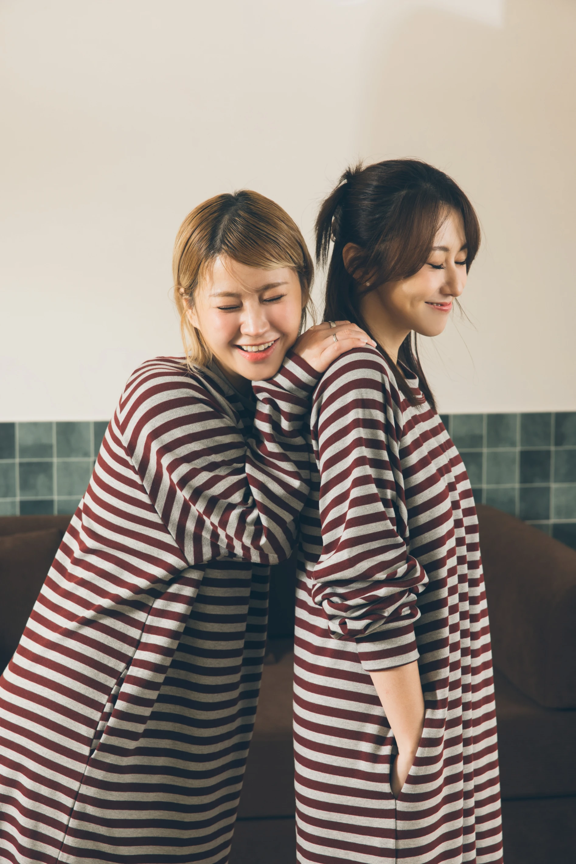 現｜Lazy stripe 栗子可可條紋洋裝