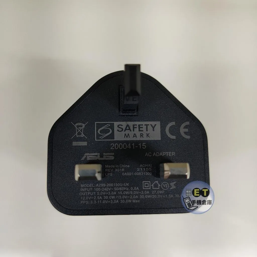 【全新品】ASUS (G) 11V-3A-33W Type-C 原廠 英規 旅充頭 充電頭