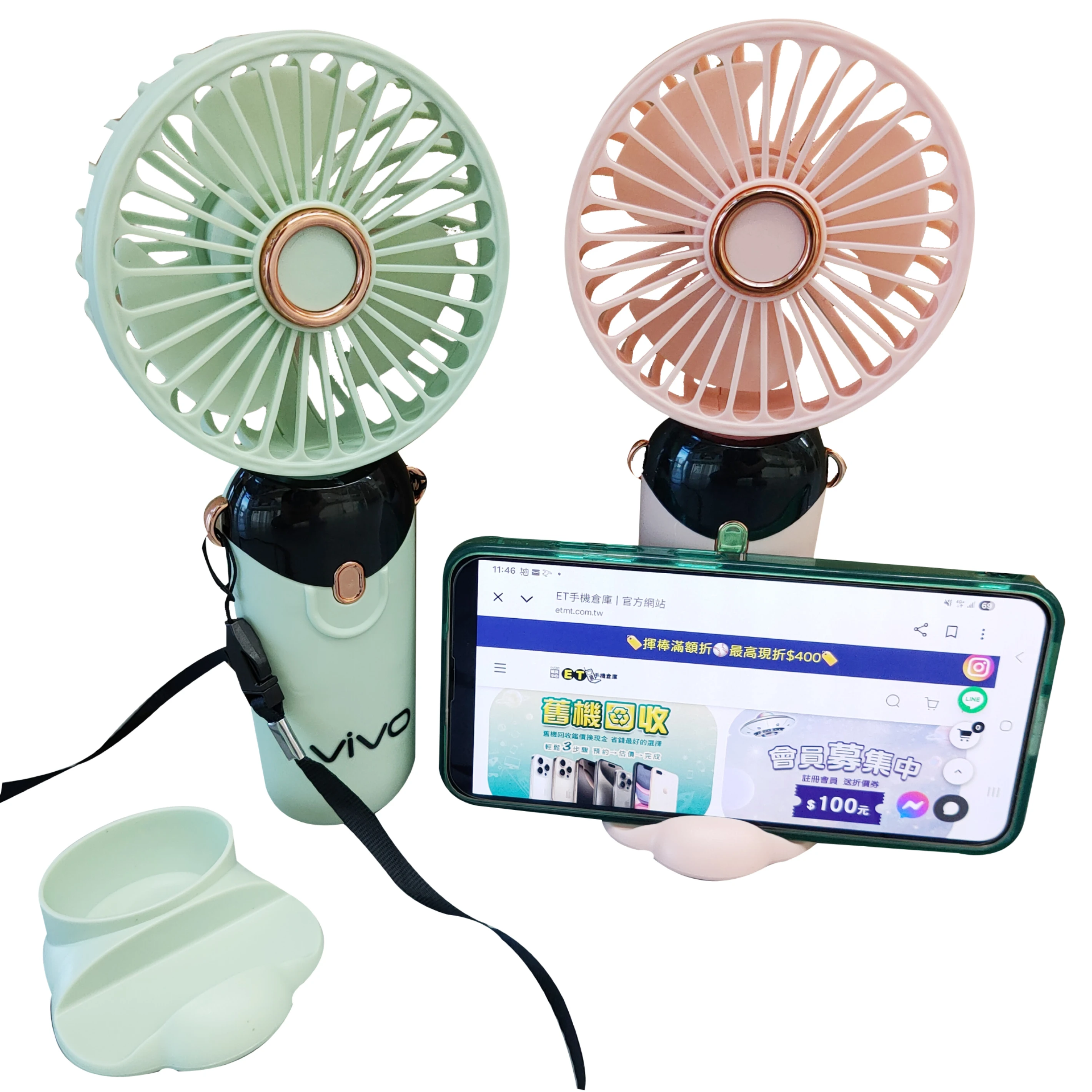 【全新品】VIVO 隨身支架風扇 (DS-007) 夏日 手持扇 輕巧 便利