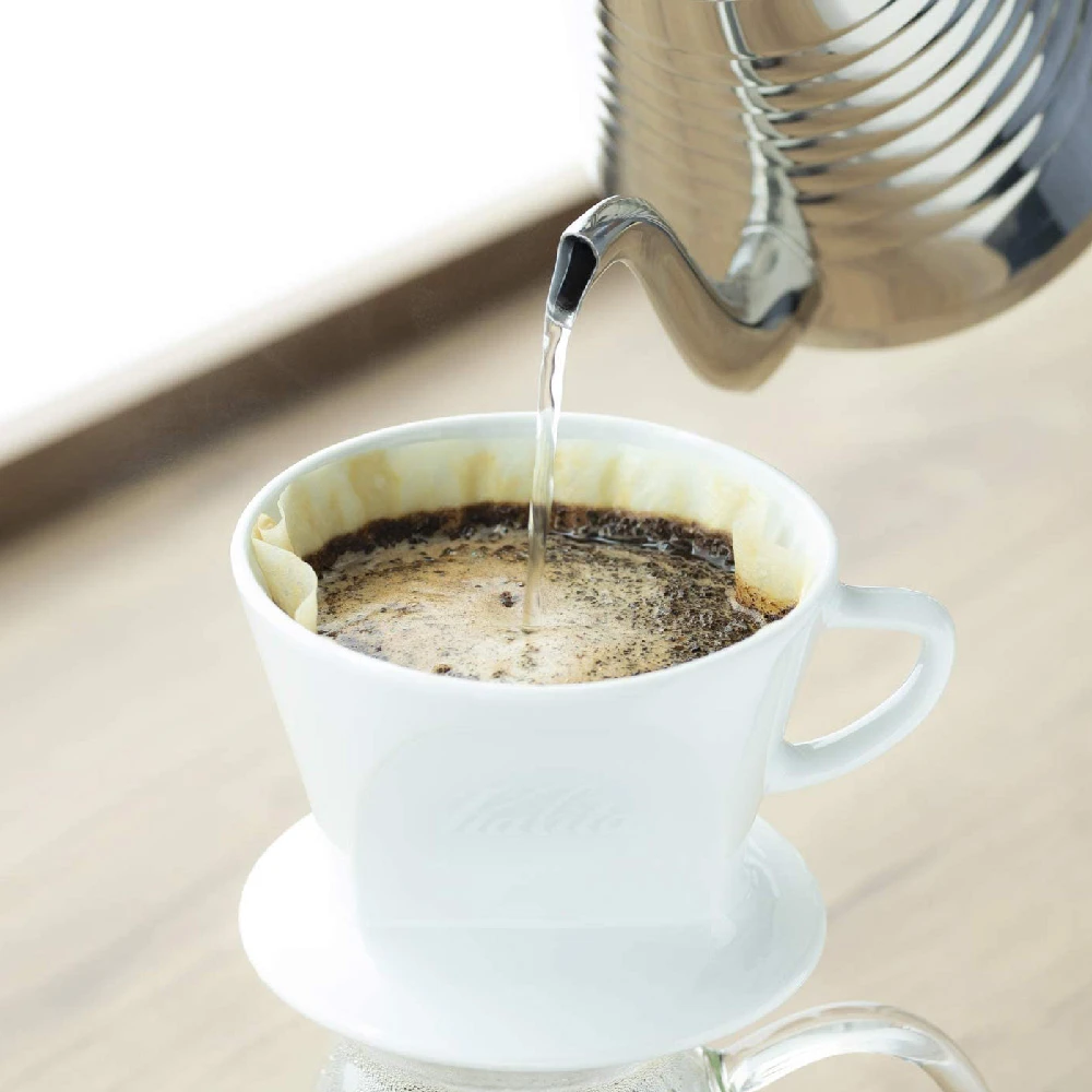 Kalita Wave 1000 手沖壺｜18-8不鏽鋼鶴嘴壺｜原木握柄｜日本製福庫