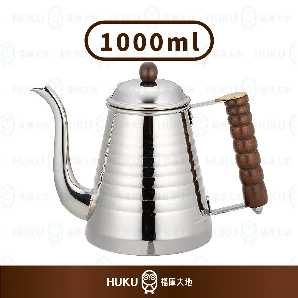 Kalita Wave 1000 手沖壺｜18-8不鏽鋼鶴嘴壺｜原木握柄｜日本製