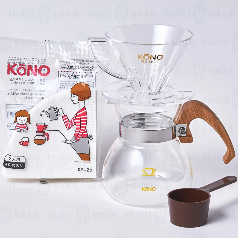 KONO 櫻花木把手沖組｜日本製手沖咖啡套組
