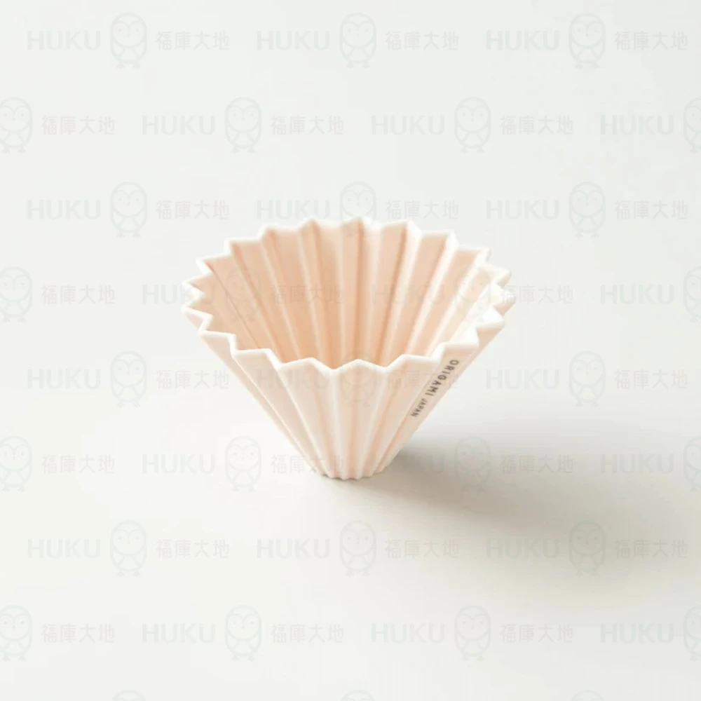 Origami 摺紙濾杯 霧粉色 S號｜含木座｜日本製