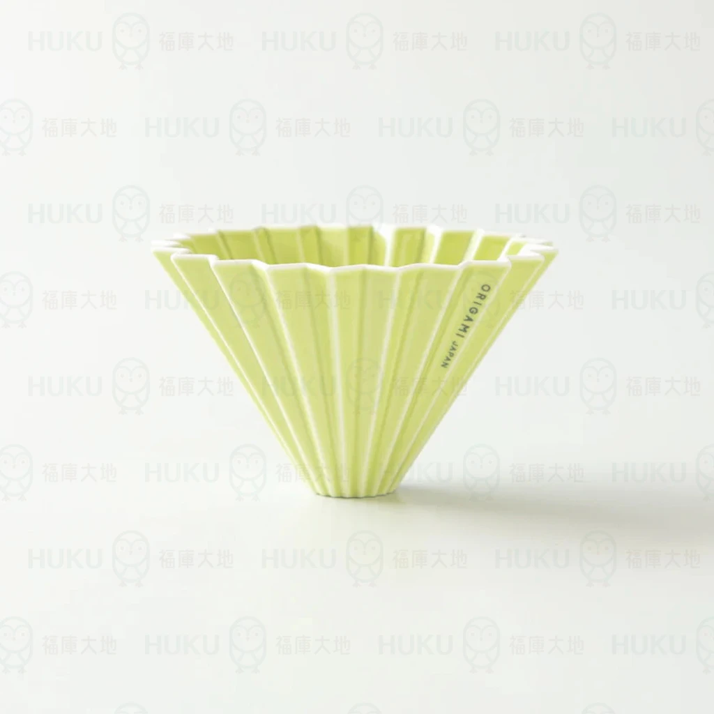 Origami 摺紙濾杯 草綠色 M號｜含木座｜日本製