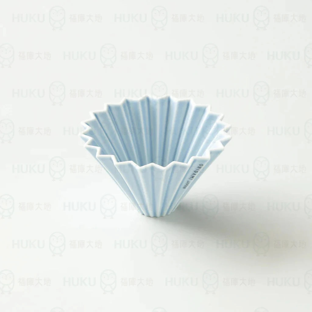 Origami 摺紙濾杯 霧藍色 S號｜含木座｜日本製