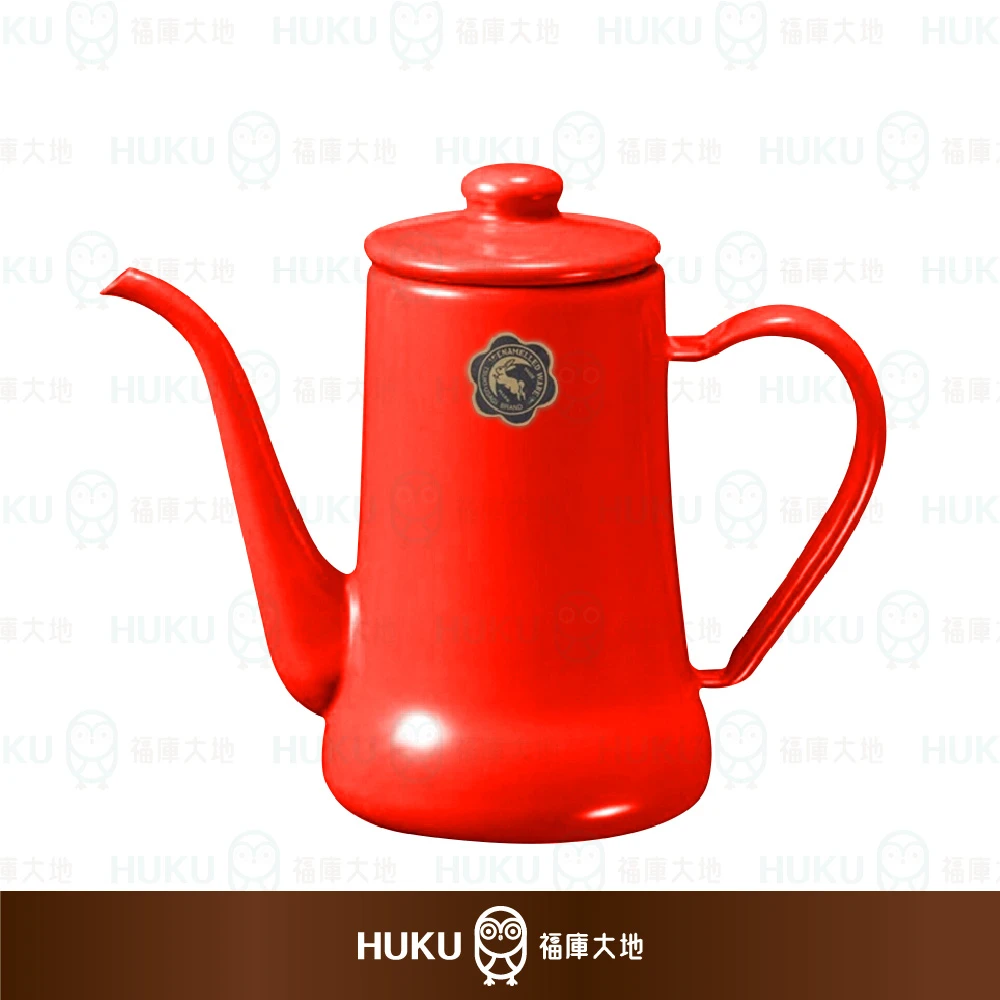 月兔印琺瑯細口手沖壺0.7L（紅色） 福庫大地Huku Paradise