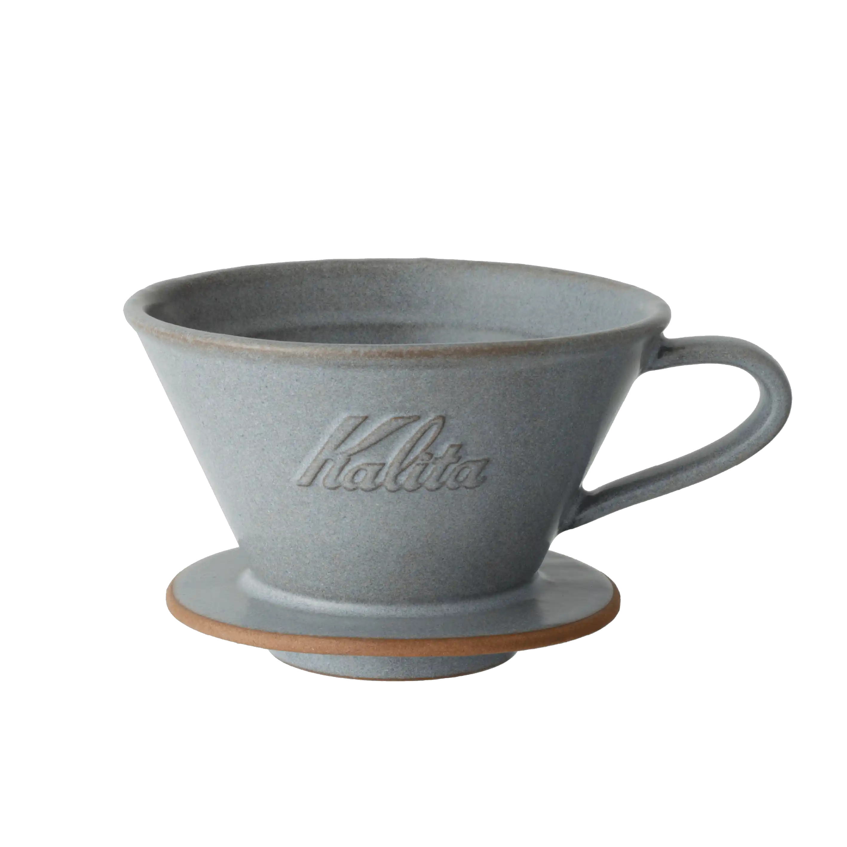 Kalita MI 185 美濃燒陶瓷蛋糕濾杯｜砂藍灰色｜日本手工濾杯福庫大地