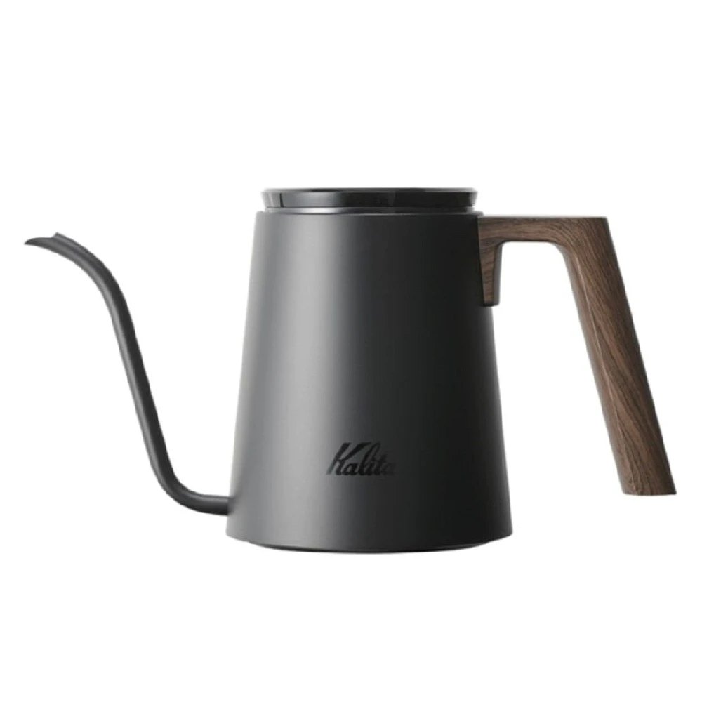 Kalita 不鏽鋼 彈蓋細口手沖壺｜木紋把手｜800ml