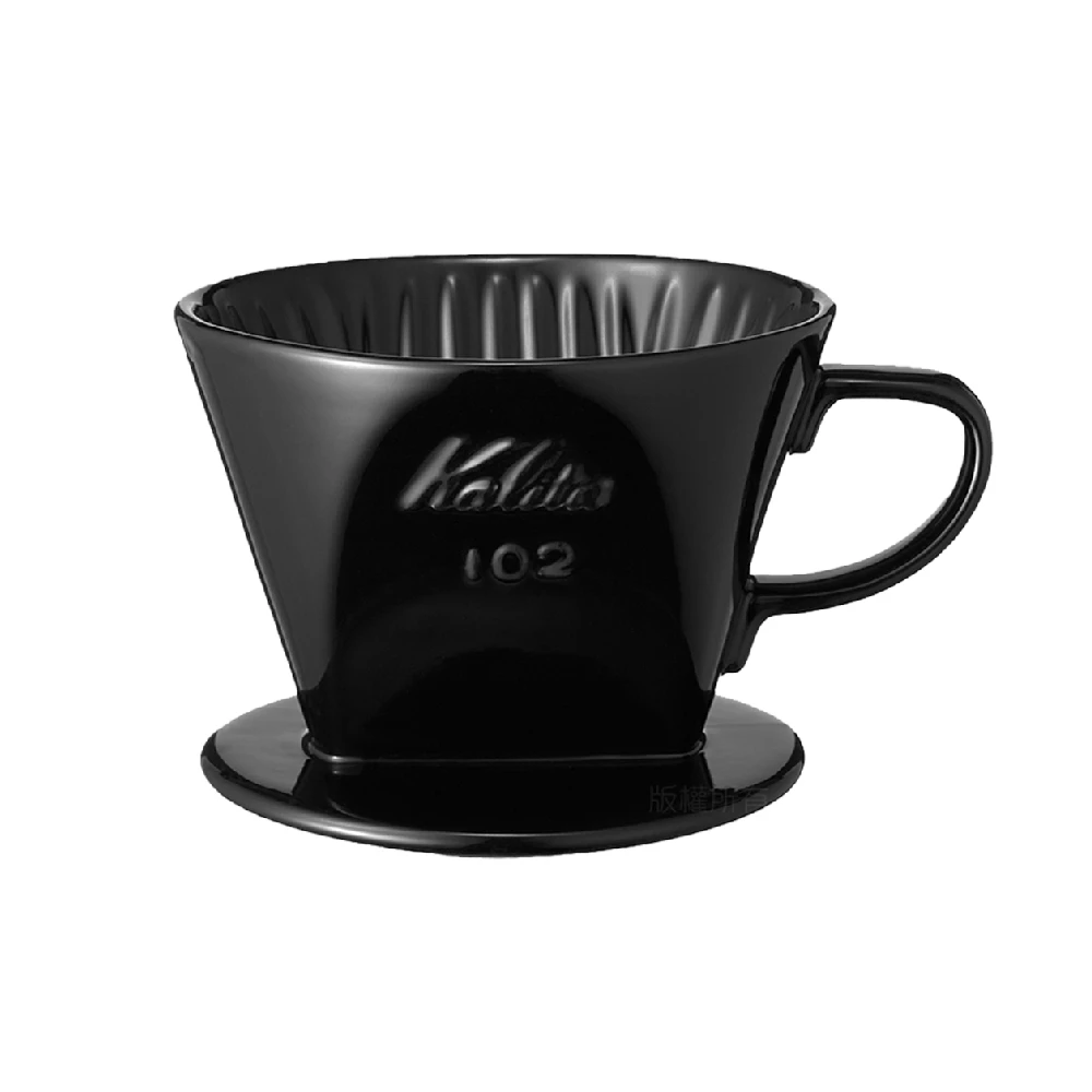 Kalita 102 傳統陶製三孔濾杯｜時尚黑｜