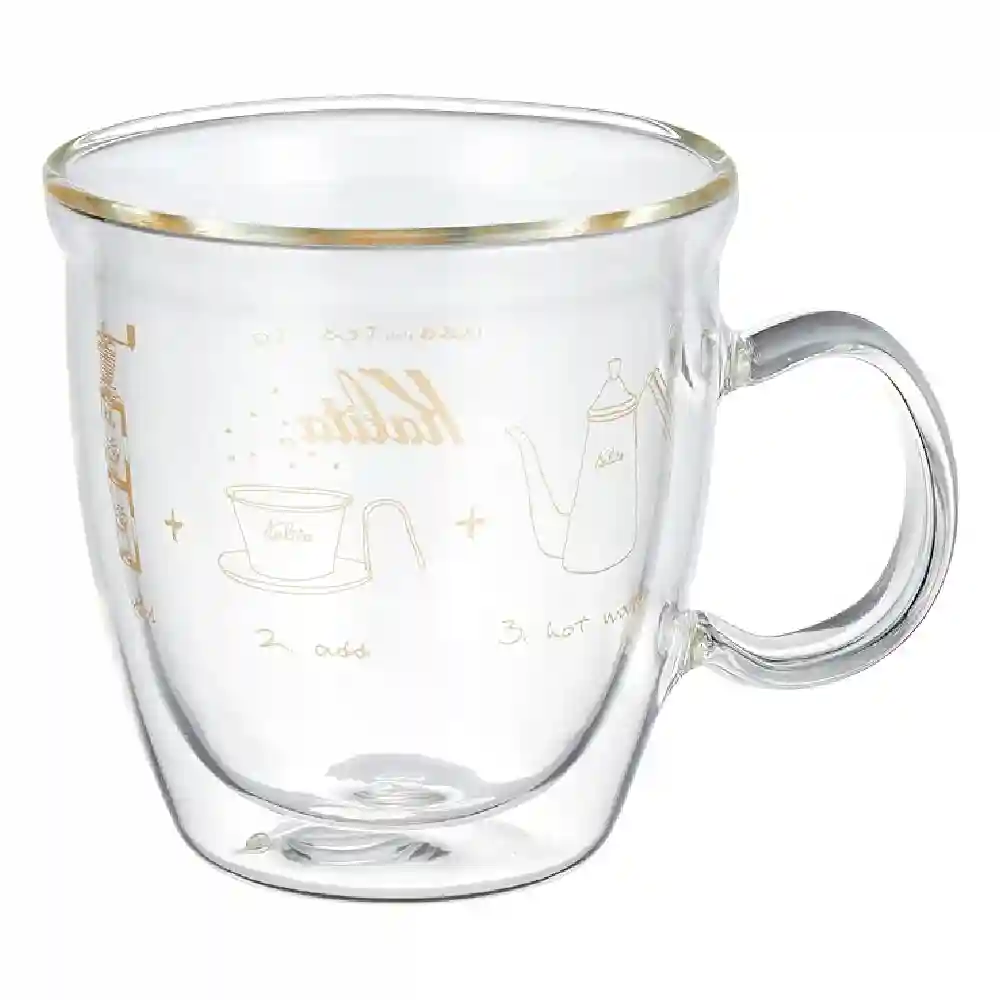 Kalita 雙層隔熱玻璃杯 240ml｜適合手沖熱飲冷飲使用