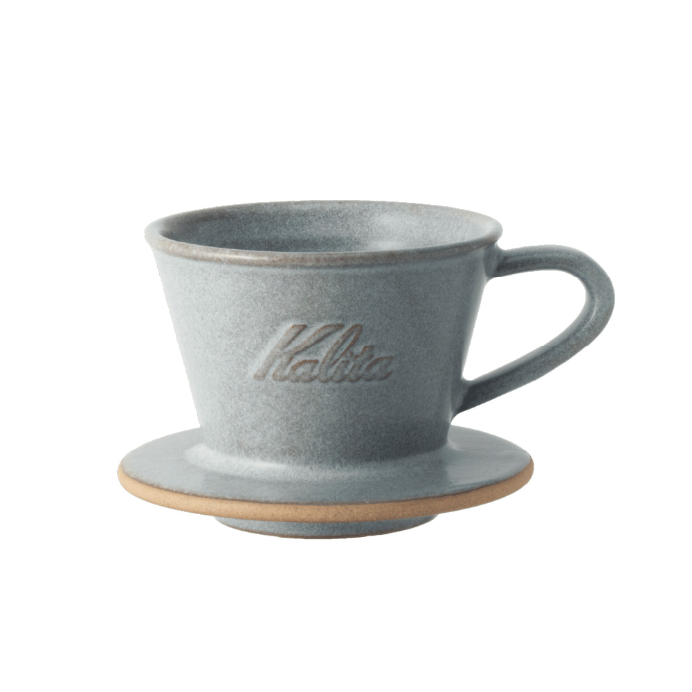 Kalita MI 155 美濃燒陶瓷蛋糕濾杯｜砂藍灰色｜日本手工製福庫大地Huku