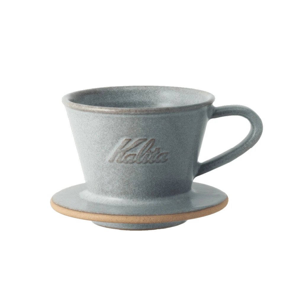 Kalita MI 155 美濃燒陶瓷蛋糕濾杯｜砂藍灰色