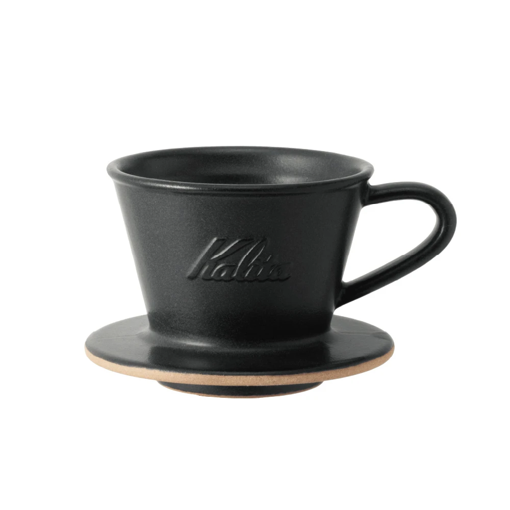Kalita MI 155 美濃燒陶瓷蛋糕濾杯｜砂黑色