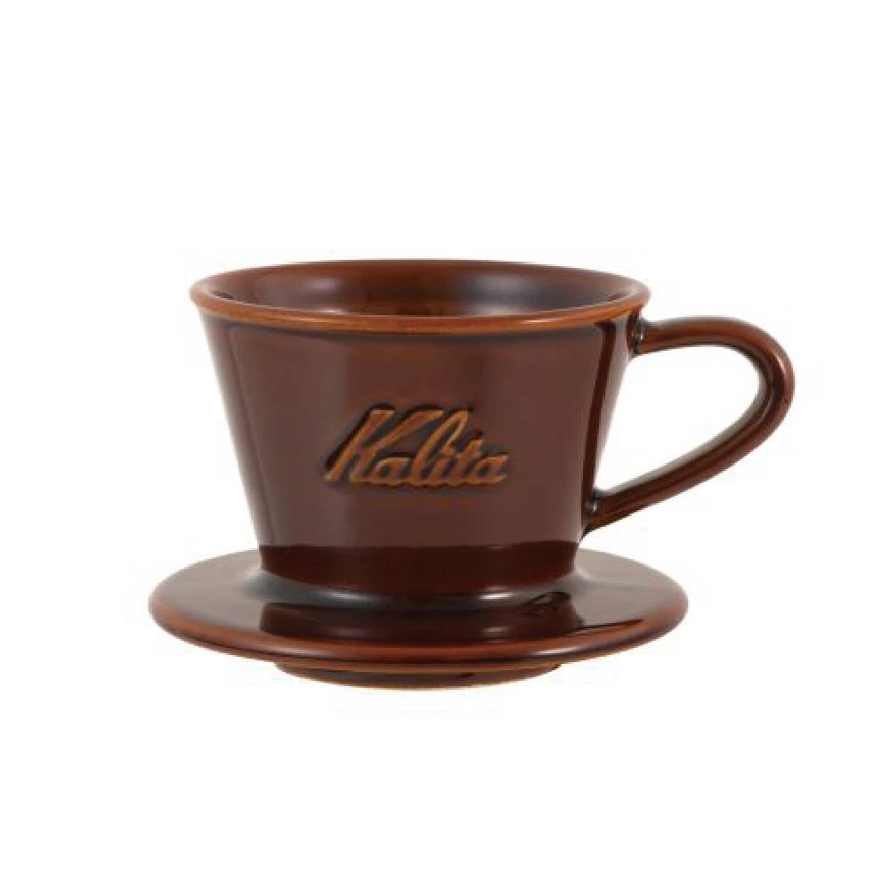 Kalita MI 155 美濃燒陶瓷蛋糕濾杯｜亮棕色