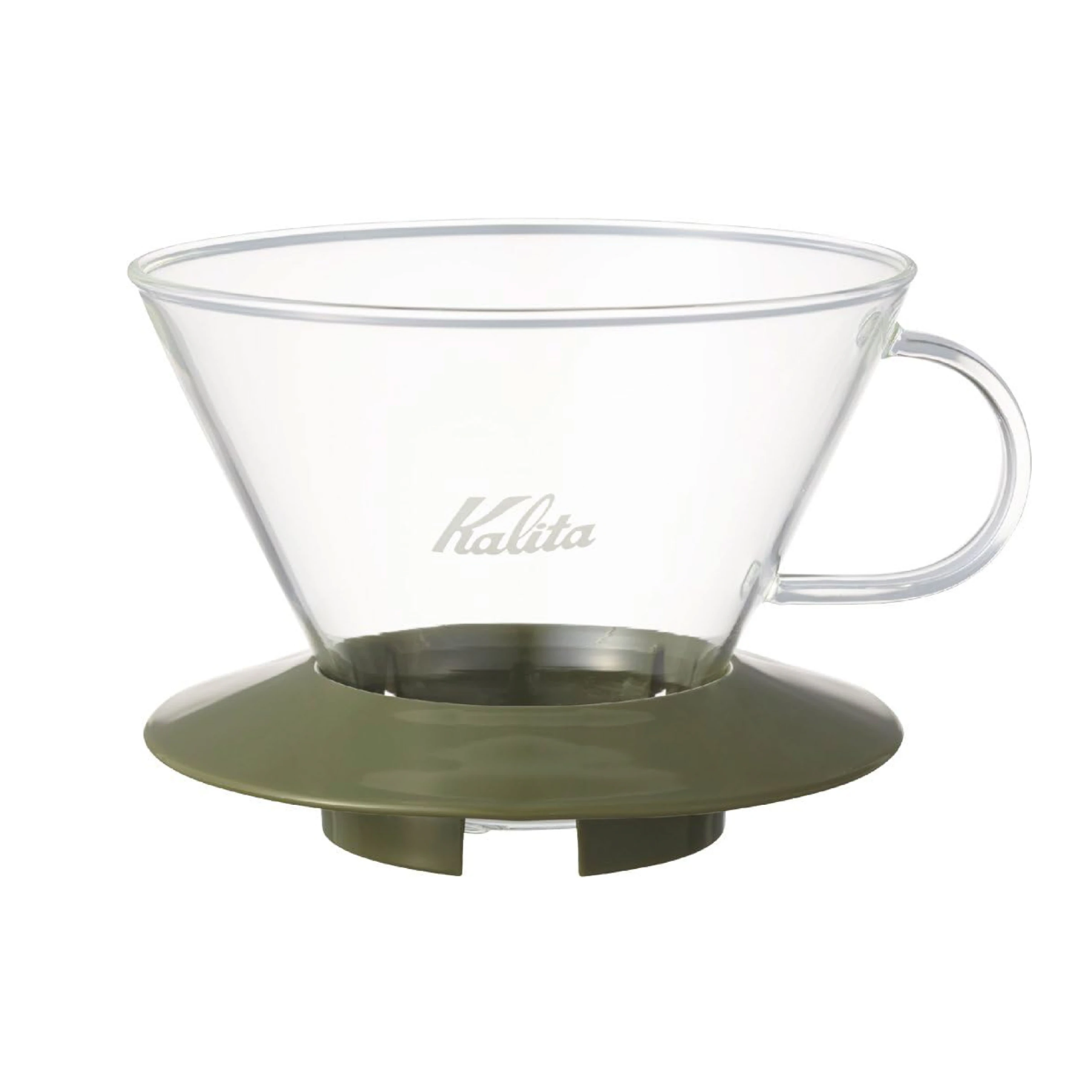 Kalita 185 耐熱玻璃蛋糕濾杯｜軍綠