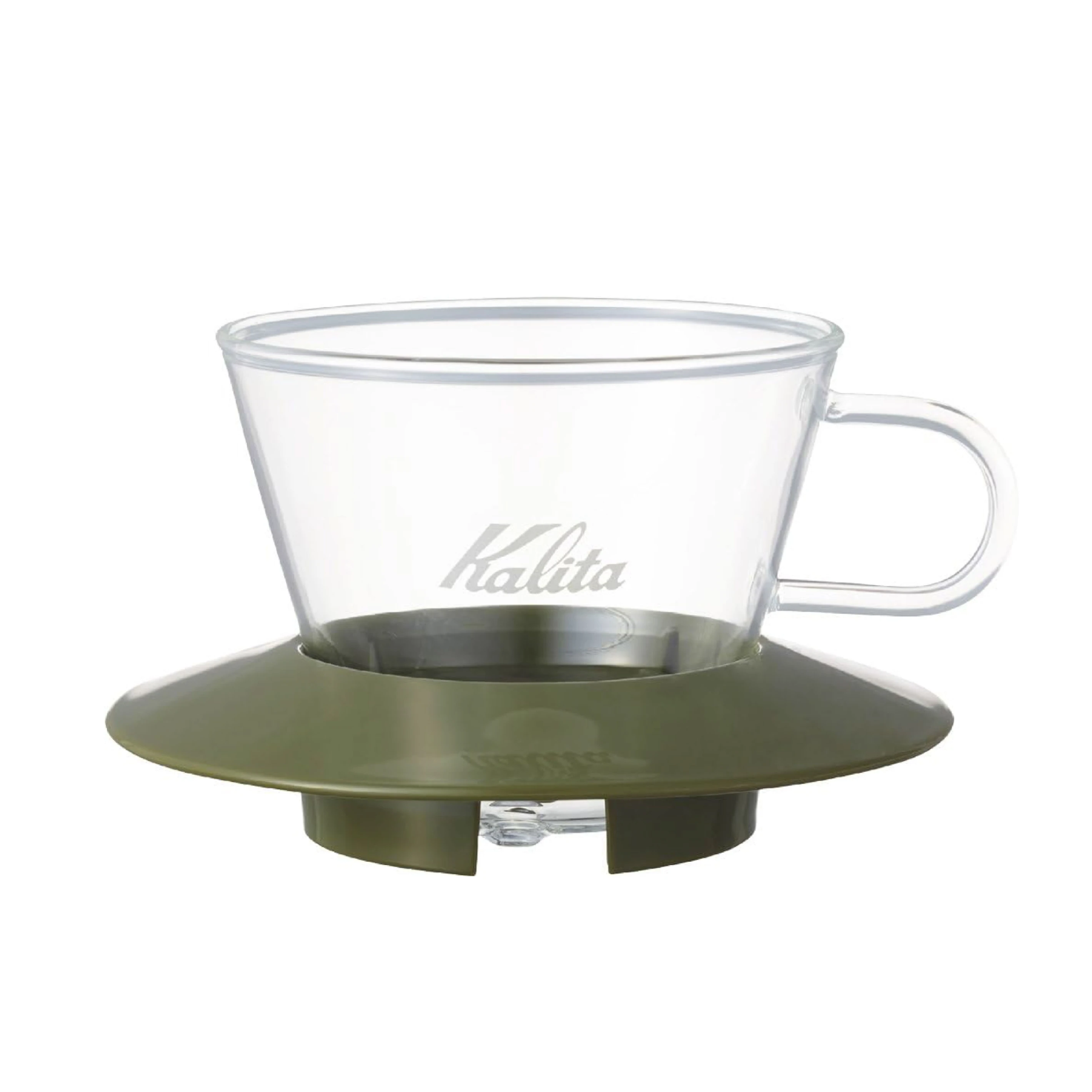 Kalita 155 耐熱玻璃蛋糕濾杯｜軍綠