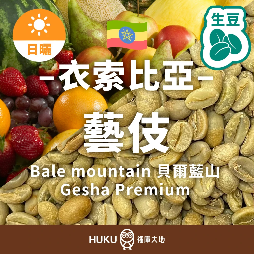 衣索比亞 藝伎 貝爾藍山 Bale Blue Mountain Premium精選等級 咖啡生豆 1.5公斤 | 日曬處理