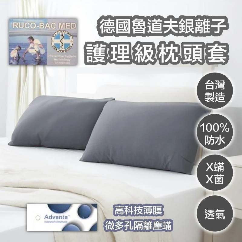 MIT護理級德國魯道夫銀離子抗菌防蟎保潔墊枕套