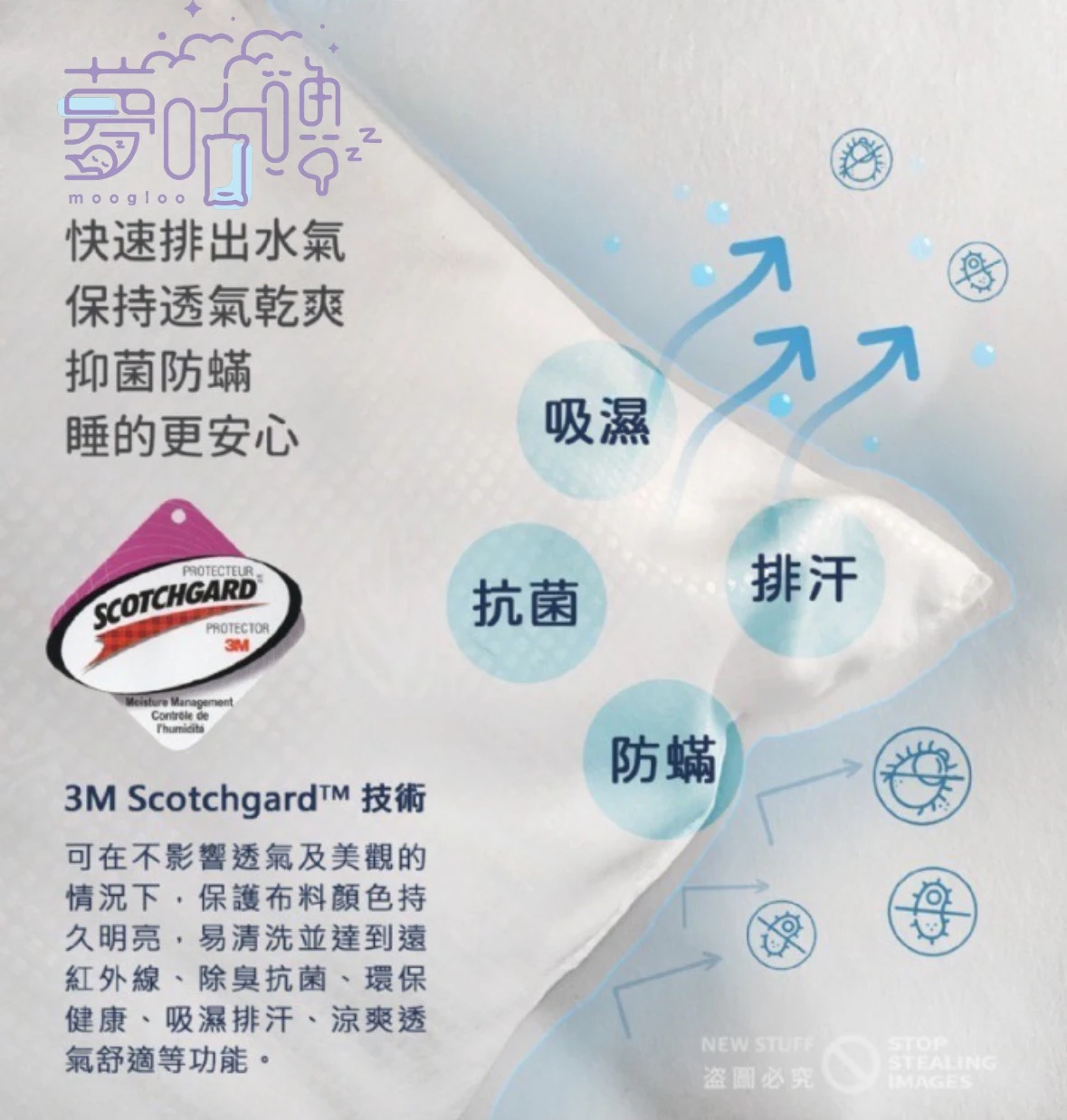 夢咕嚕moogloo｜MIT 3Ｍ乾爽支撐枕（軟/硬）買一送一