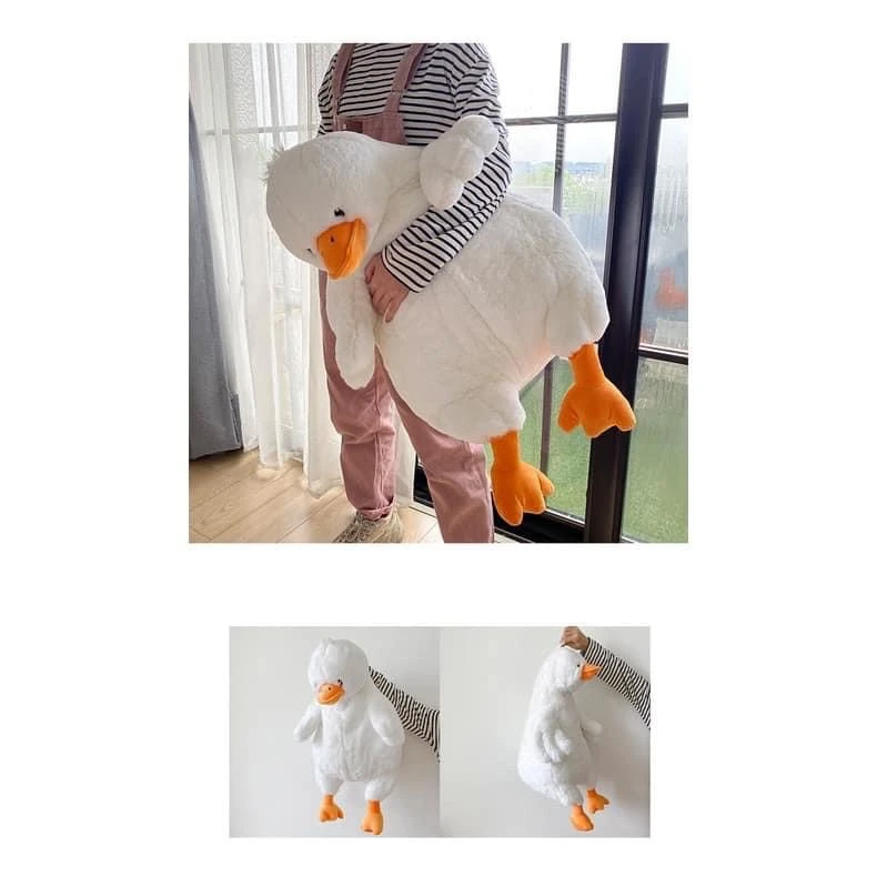 【moogloo 外婆家的胖胖鴨】懶洋洋療癒系絨毛玩偶（60/80cm）