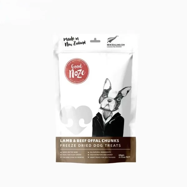 GoodNoze 狗狗凍乾零食-紐西蘭放養草飼羊肉+牛內臟 60g