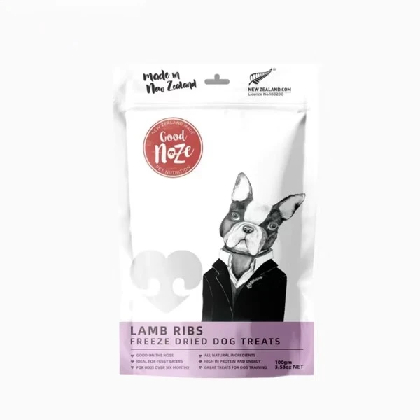 紐西蘭GoodNoze 狗狗凍乾零食-原條草飼小羊排 100g