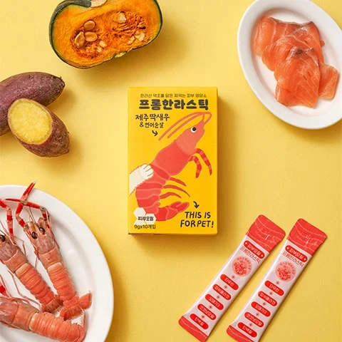 韓國濟州島紅帶龍蝦＆鮭魚口味肉泥