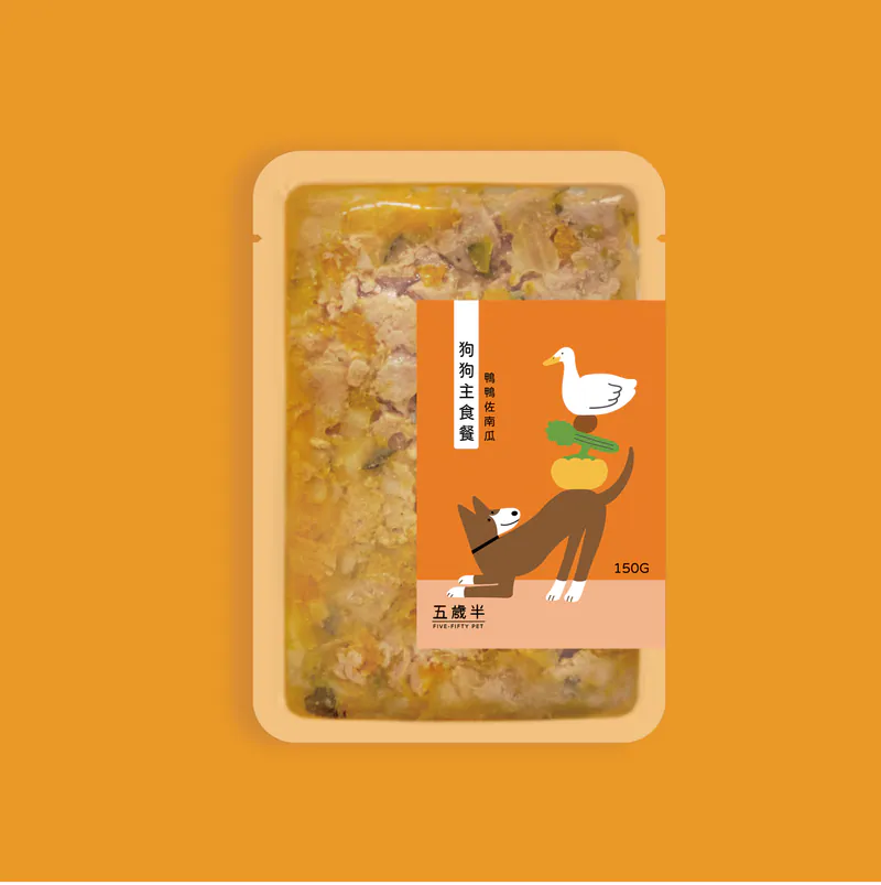 五歲半-狗狗主食餐 - 鴨鴨佐南瓜