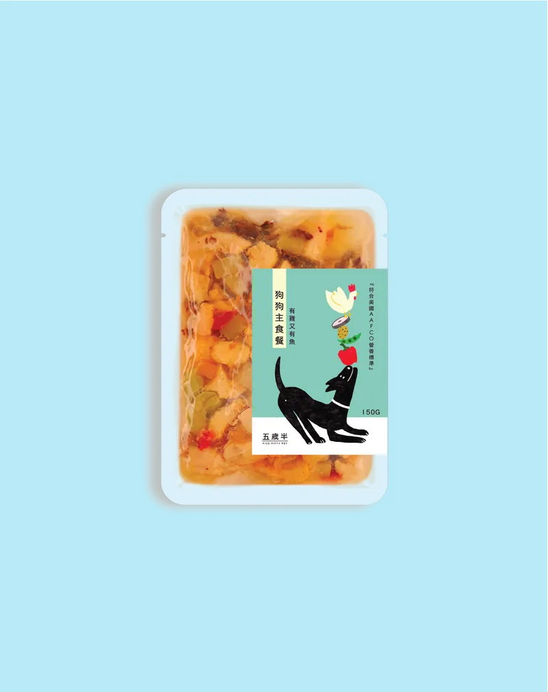 五歲半-狗狗主食餐 - 有雞又有魚