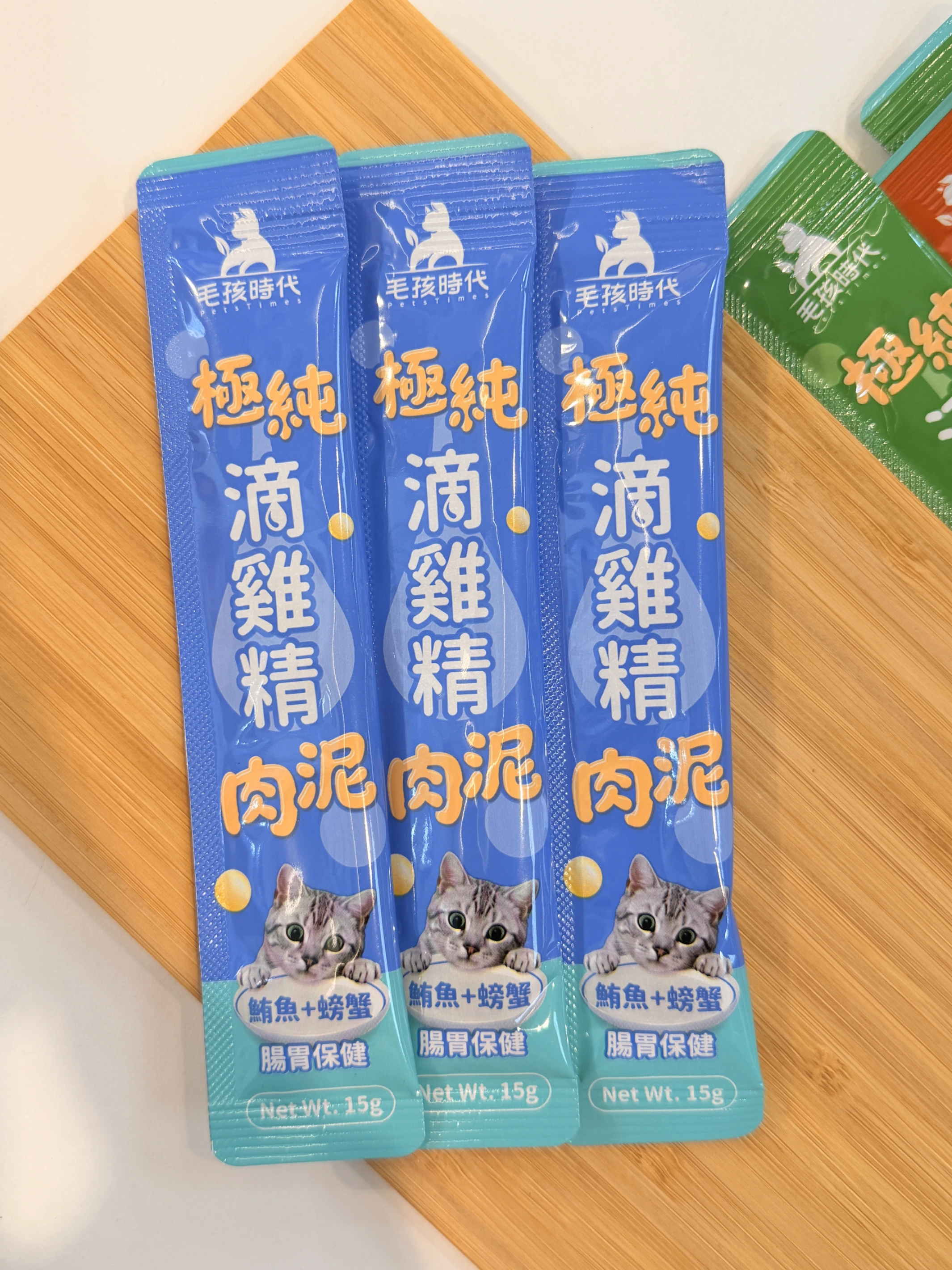 毛孩時代 極純滴雞精保健肉泥（鮪魚＋螃蟹）單條15g
