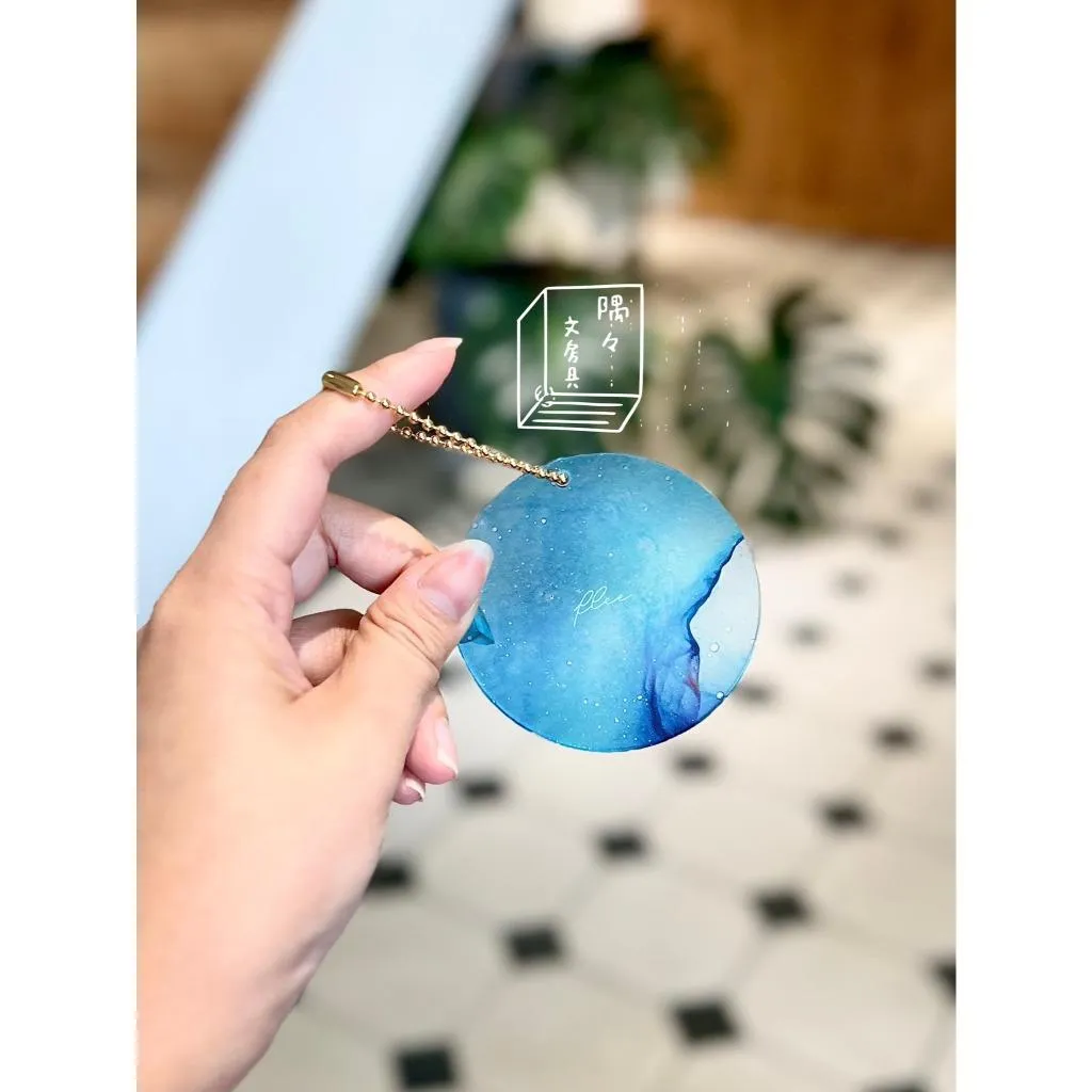 Alcodelic酒精噴墨壓克力圓形鑰匙圈