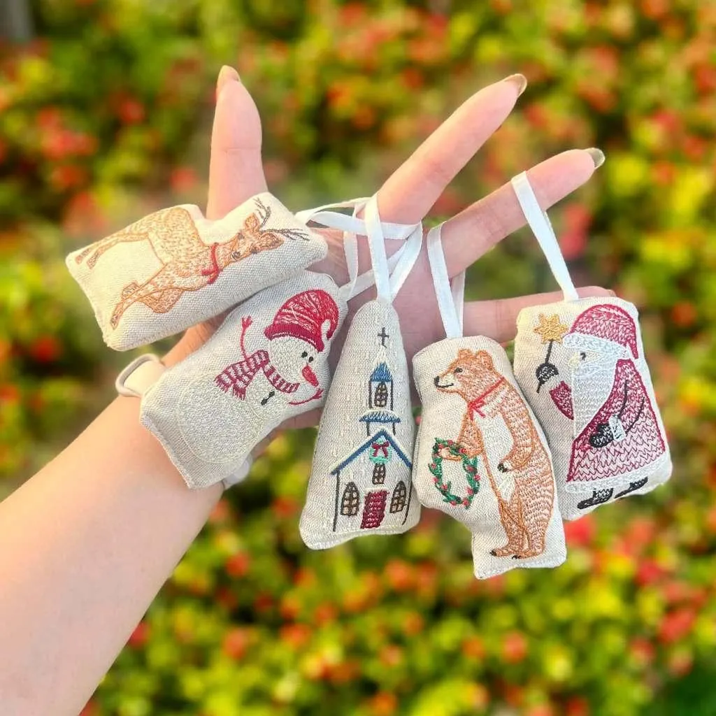 刺繡聖誕掛飾