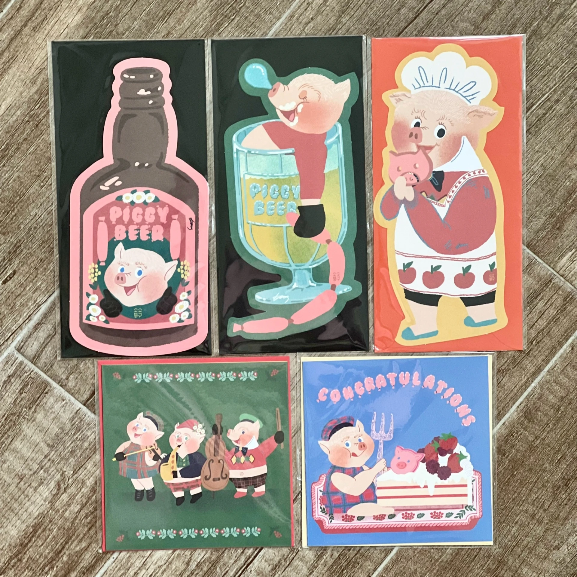 sosomoongoo｜豬豬系列日常卡片