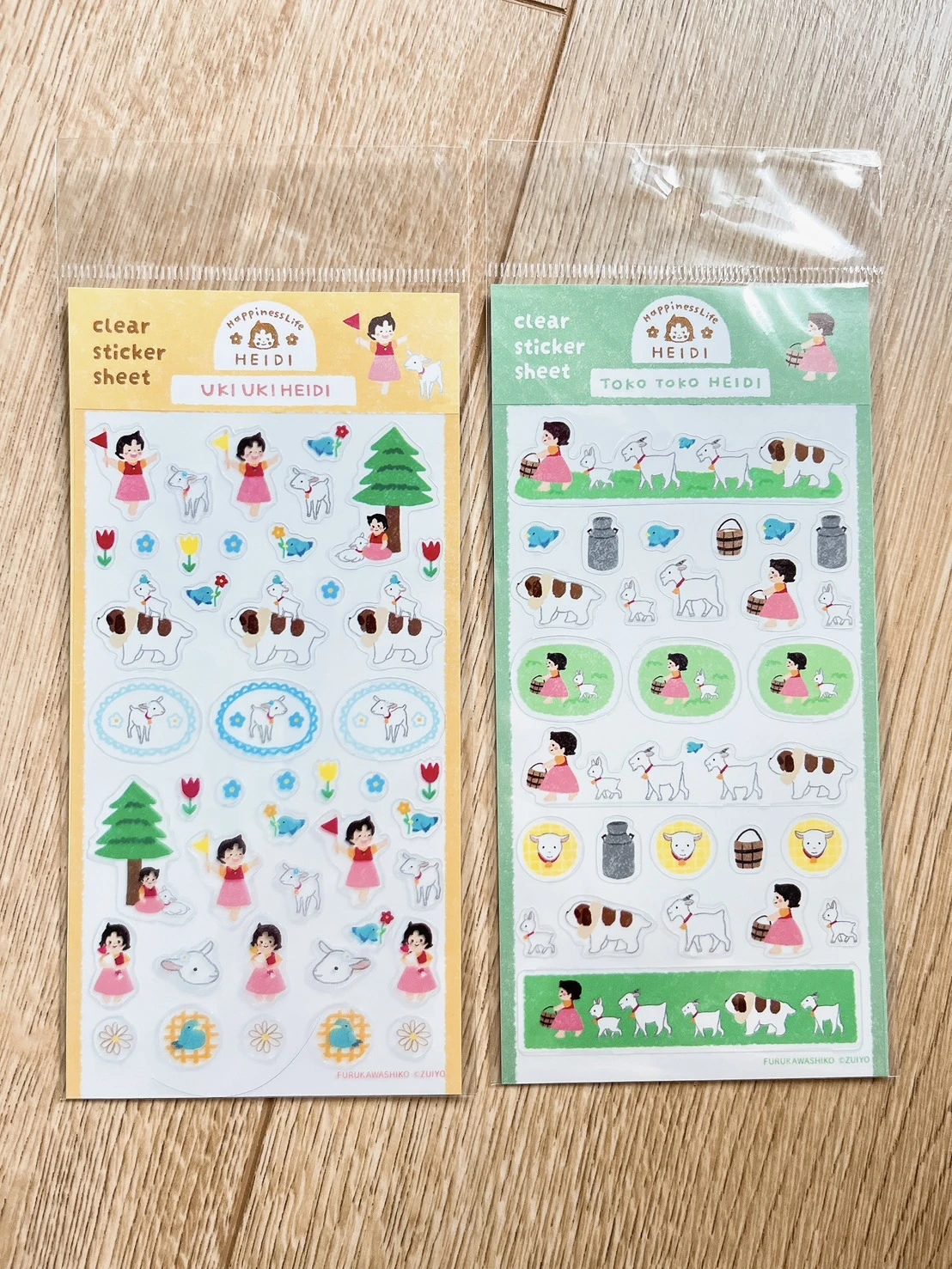 古川紙工｜阿爾卑斯山的少女透明貼紙