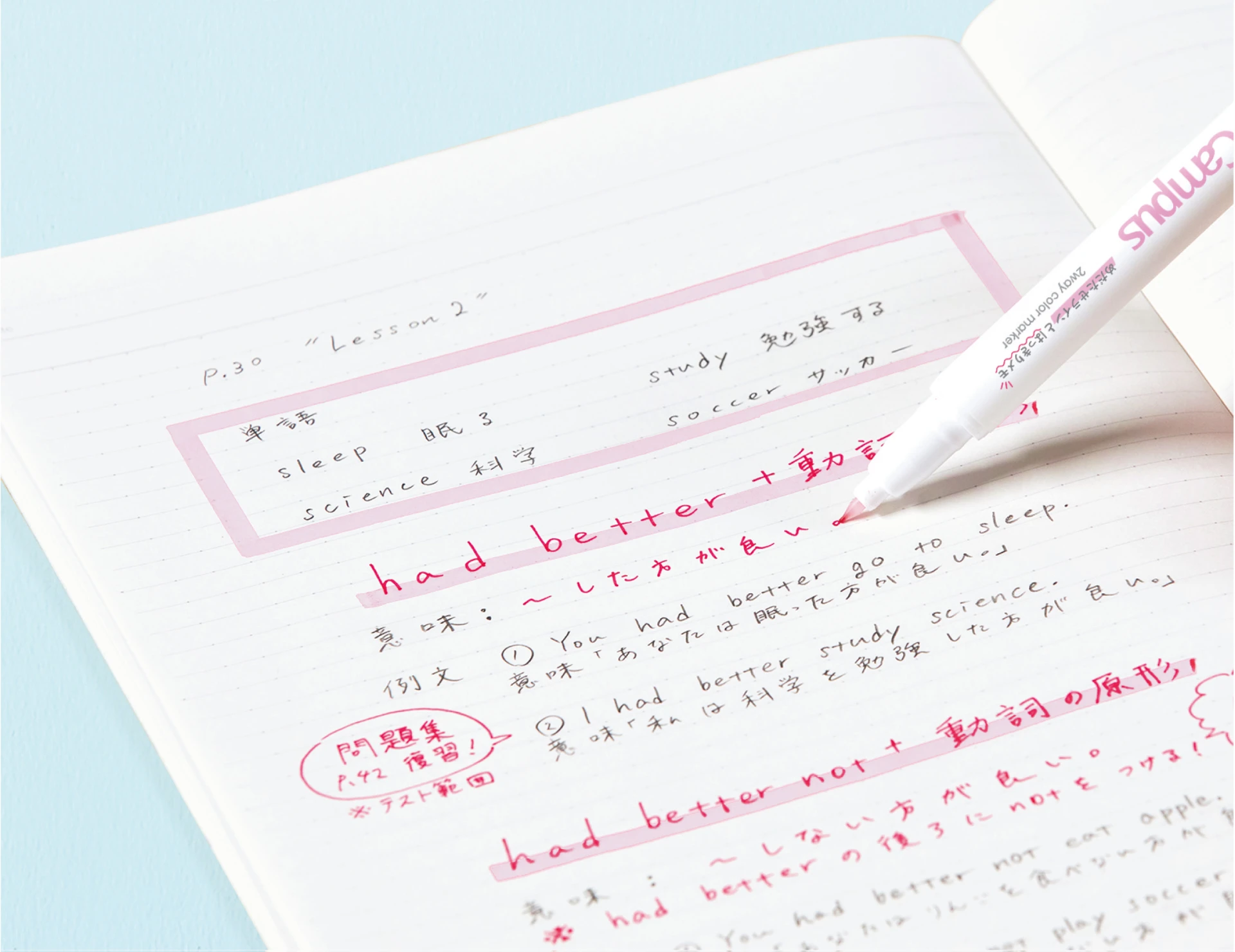KOKUYO｜Campus 限定款粗細兩用螢光筆五入
