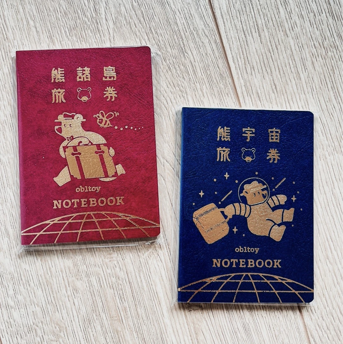 ROKKAKU｜ob1toy 旅行系列護照風燙金筆記本